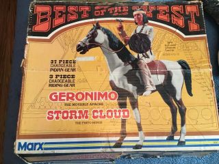 Vintage Geronimo And Storm Cloud Action Figure Set 1974 Marx