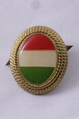 Hungary Hungarian Republic Hat Badge Police Army Officer Gold Higher Rank Brass