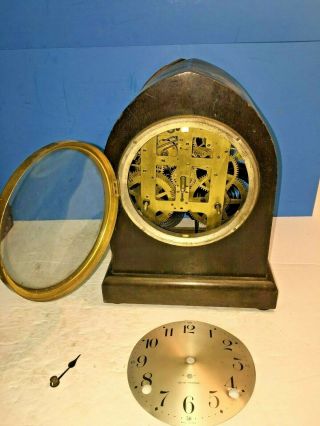 Antique Seth Thomas Cathedral Mantle Clock Case For Parts/ Repair