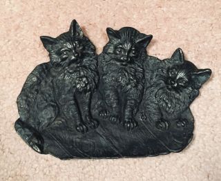 Cat / Kittens Pin Tray Bradley & Hubbard B&h 1640 Cast Iron