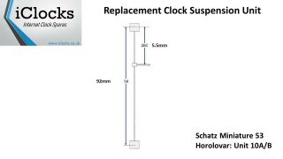 Schatz Miniature 53/54 (unit 10a/b) Anniversary Clock 400 Day Suspension Unit