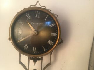 Diana Mystery Swinger Presidents Clock - - Clock Movement Only Spares Or Repairs