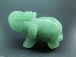 Authentic 100 Natural Dongling Jade Statue/ Lucky Small Elephant Statues