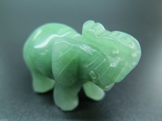 Authentic 100 Natural DongLing Jade Statue/ Lucky Small Elephant Statues 2