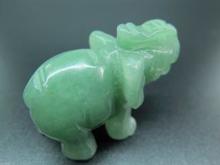 Authentic 100 Natural DongLing Jade Statue/ Lucky Small Elephant Statues 3
