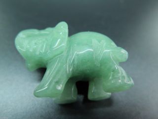 Authentic 100 Natural DongLing Jade Statue/ Lucky Small Elephant Statues 4