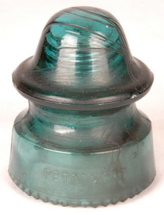 Blue - Petticoat Insulator - H.  G.  Co - Patent May 2 1893 - Telegraph - Telephone - Antique - 1