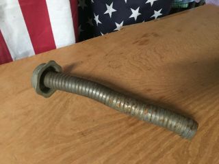 Vtg Ww2 Jerry Can 12 " Nozzle Fuel Tank Spout Screw - In Steel Flex Army Jeep Old