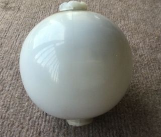 Lighting Rod Ball Globe Antique White Glass Weather Vane Farm Barn Early 1900 