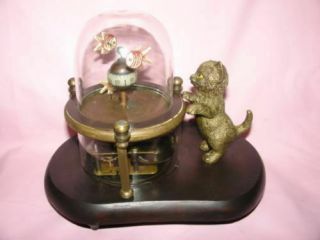 Wonderful fish - pot glass machine clock with cute cat 7.  5 4