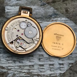 Vintage Tissot Pocket Watch Gold Plated 6