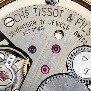 Vintage Tissot Pocket Watch Gold Plated 8