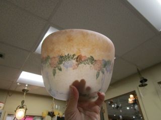 VINTAGE 1920 ' S ARTS CRAFTS REVERSE PAINTED GLASS SHADE 7
