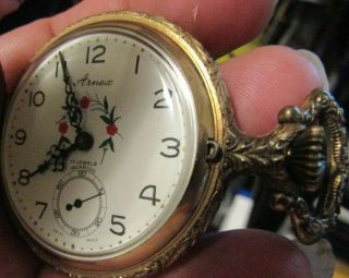 VINTAGE ARNEX 17 JEWELS Pocket Watch SWISS MADE MEN INCABLOC 2