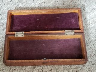Antique Wheeler and Wilson Oak Sewing Machine Accessory Box 6