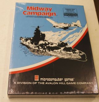 Midway Campaign By Avalon Hill For Atari 400/800,  And Commodore 64 -,  1980
