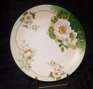 Antique 13 " Charger Plate Prussia Royal Rudolstadt Hand Painted Stunning