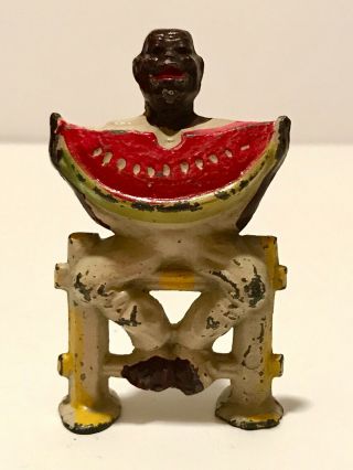 Manoil 41/14 African American Man Eating Watermelon Black Americana Happy Farm