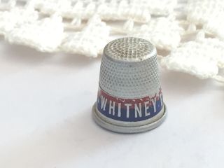 Vintage Thimble Aluminum Political Advertising Whitney For Governor