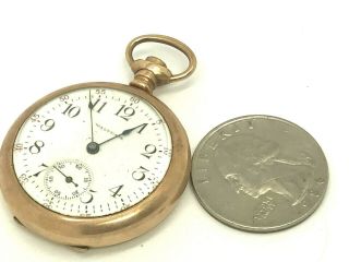 Waltham Model 1900 Circa 1903 7J 0S GF Antique Pocket Watch For Repair \ Parts 4