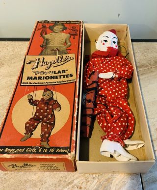 Vintage Hazelles Popular Marionettes Teto The Clown Puppet