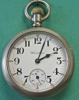 18 Size 17 Jewel Hamilton Marked Grade 924 Pendent Wind And Lever - Set Watch