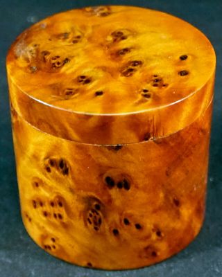 Hand Turned Burl Wood Stash Or Trinket Box