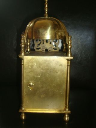 RARE Large Vintage SMITHS EMPIRE BRASS LANTERN CLOCK 3