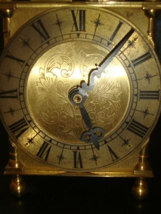 RARE Large Vintage SMITHS EMPIRE BRASS LANTERN CLOCK 8