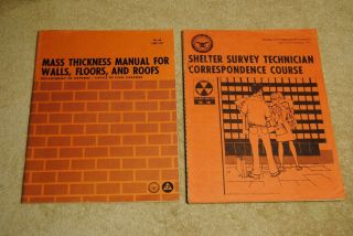 Vintage Civil Defense Books Shelter Survey Technician Course Mass Wall Thickness