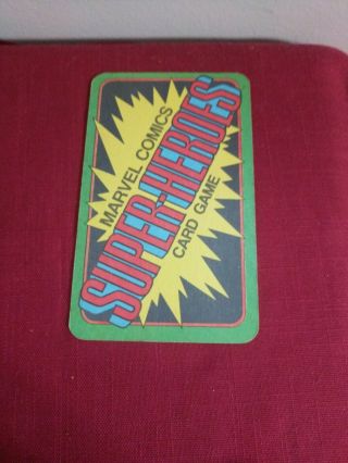 Vtg 1978 Milton Bradley Marvel Comics - Heroes Jumbo Card Game Complete 7