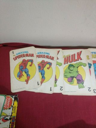 Vtg 1978 Milton Bradley Marvel Comics - Heroes Jumbo Card Game Complete 8