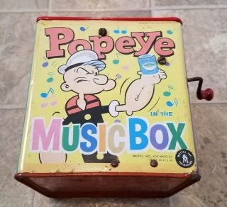 Rare 1953 Vintage Popeye In The Can By Mattel Needs Can