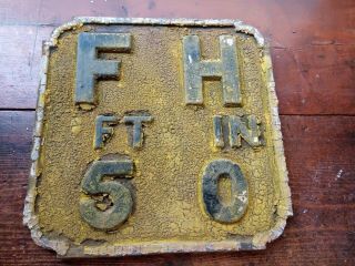 Cast Iron Fire Hydrant Sign Circa 1910