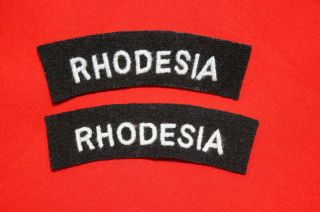 Rhodesian Nationality Rhodesia Air Force Ww2 Raf Cloth Shoulder Titles