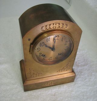 Vintage Antique Ansonia York Brass Clock Mantle Shelf,  Very Heavy