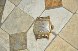 Vintage Mens Gruen Veri - Thin Precision 17 Jewels Gold Filled Watch Parts