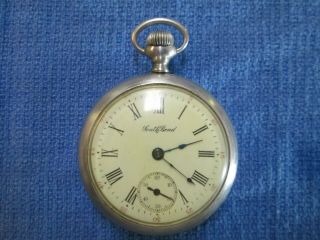 1911? South Bend Pocket Watch 15 Jewels - Sub Dial - Silvertone Case -