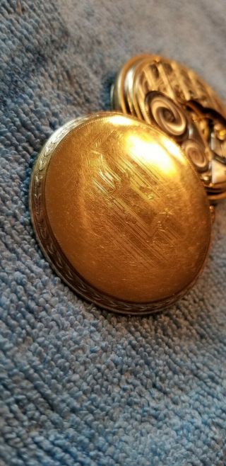 Elgin 16s 17 Jewel 10K Rolled Gold Plate Pocket Watch 5