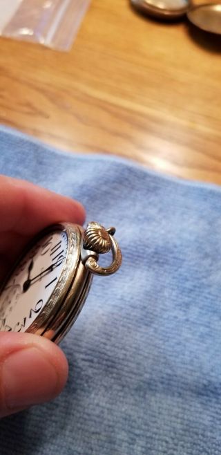 Elgin 16s 17 Jewel 10K Rolled Gold Plate Pocket Watch 7