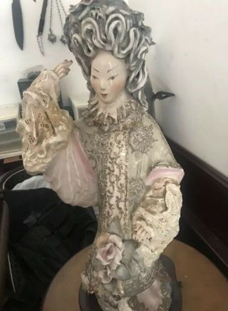 Large Vintage Porcelain Cordey Female Figurine