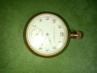 Vintage Antique Engraved Elgin Pocket Watch Safety Pinion PARTS/ REPAIR.  99NR 6