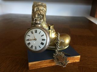Antique Vintage Bronze Brass Pocket Watch Holder Stand
