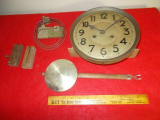Junghans 1919 45cm 8 Day T&s Movement,  Face,  Gong,  Pendulum,  Brackets,  Barn Find