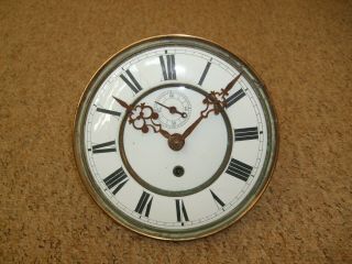Antique Enamel Face Longcase Grandfather Clock Movement For Spares Or Repairs.