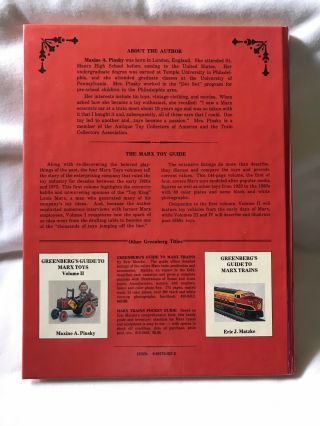 Greenberg ' s Guide to Marx Toys Vol 1 Pinsky Litho Tin Wind - Up Disney JoyLine 2