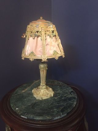 Antique Cast Iron Victorian French Table Lamp