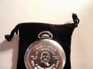 1947 16S Pocket Watch Rev.  Martin Luther King Theme Dial & Case Runs Well. 6