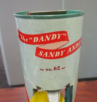 VINTAGE WOLVERINE NO.  62 TIN LITHO DANDY SANDY ANDY & BOX 8