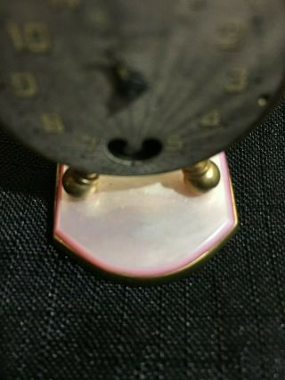 ANTIQUE Brevet Fleur De Lys Paris Travel Clock w/ Case - Lenox W.  Co - For Repair 5